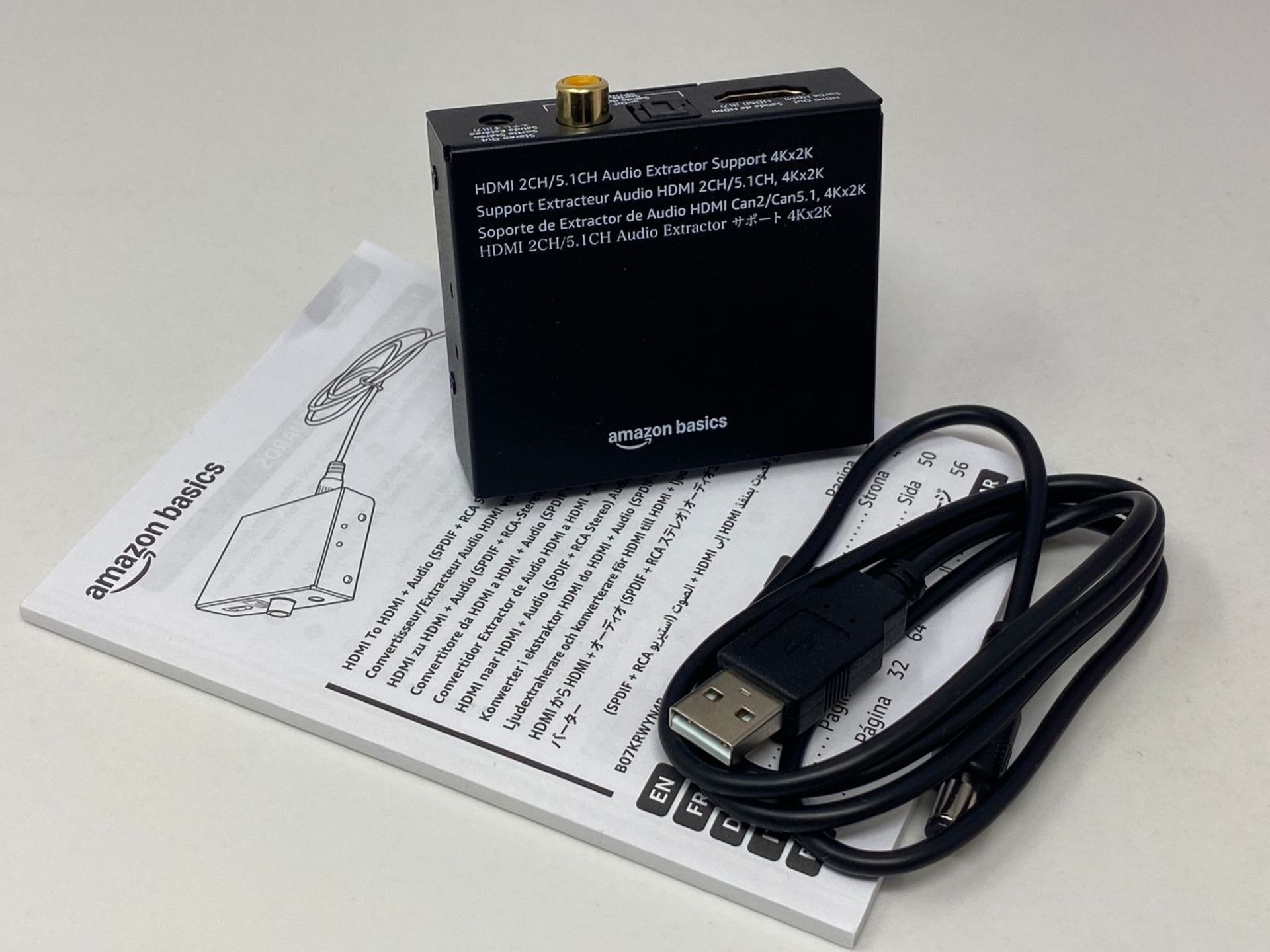 Amazon Basics Audio Extractor Converter, HDMI to HDMI + Audio (SPDIF + RCA Stereo), Black - Image 4 of 4