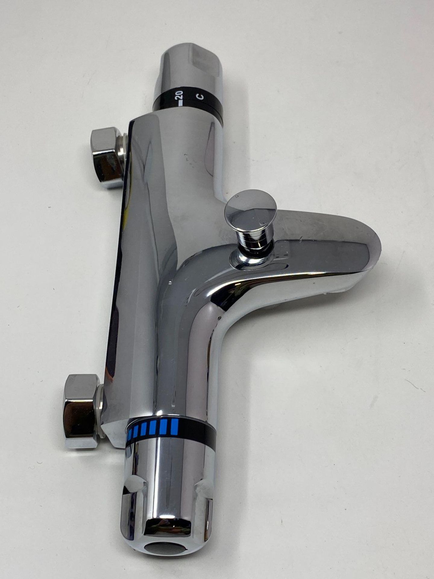 RRP £58.38 - Thermostatic Bath Shower Mixer, Bevankly Exposed Thermostatic Shower Mixer Taps Valve - Image 3 of 3