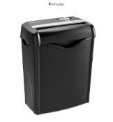 Amazon Basics Paper Shredder, 5-6 Sheet Cross Cut, for Paper and Plastic Cards, Black