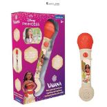 LEXIBOOK, Moana, Lighting Microphone for children, musical toy, built-in speaker, light effects, de
