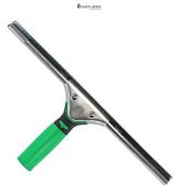 UNGER 79001 ErgoTec Window Squeegee 45cm - Rubber Squeegee Blade, Stainless Steel Channel & Rubber