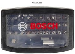 Bosch 2607017319 Professional 32-Piece Screwdriver Bit Set (Extra Hard Screwdriver Bit, Drill Drive