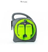 STATUS 2 Socket Cable Reel, 20m, Green, Heavy Duty Outdoor Extension Lead, 13A with Thermal Cut Out