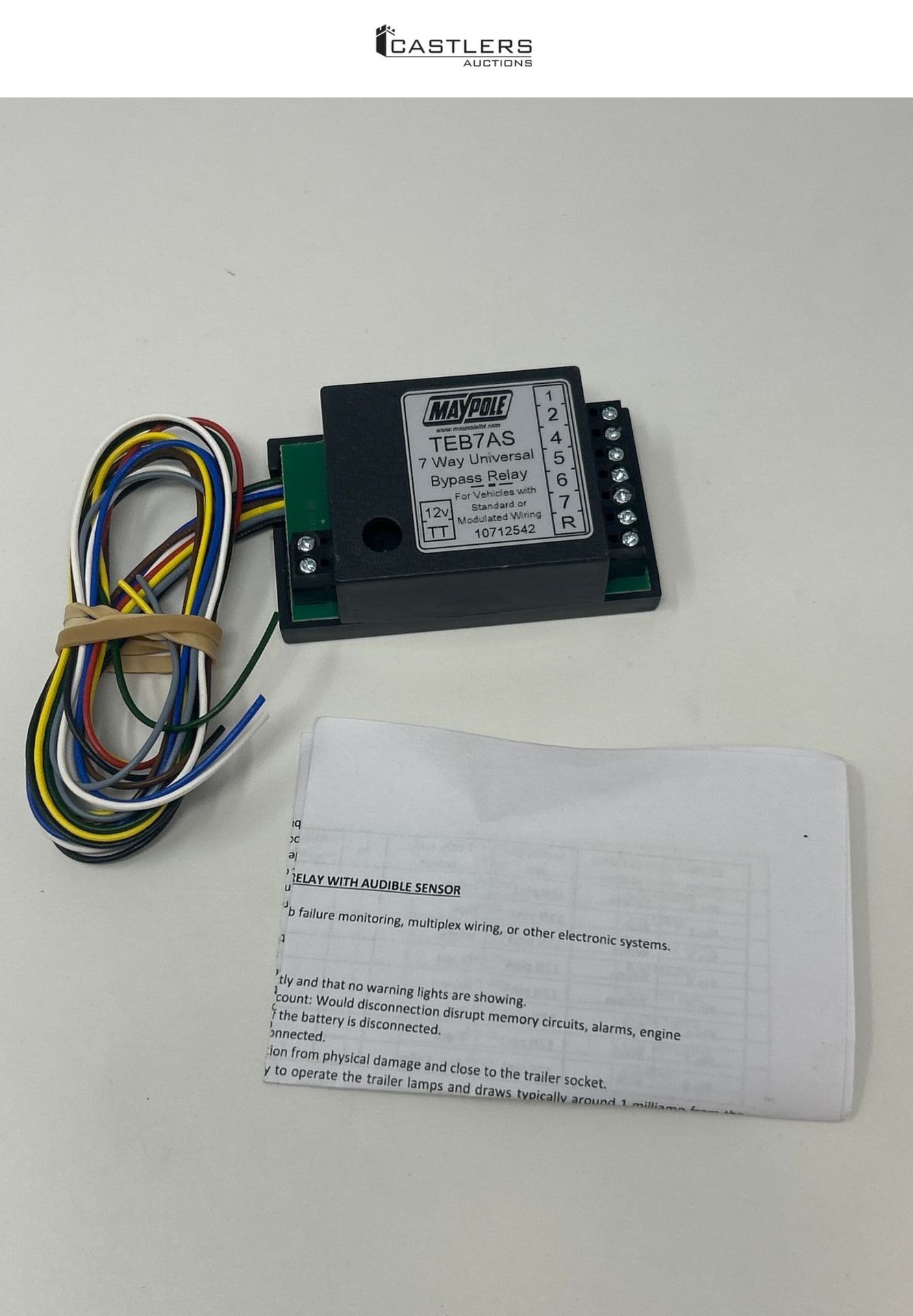 Maypole 12V 7 Way Bypass Relay with Audible Buzzer Trailer and Caravan Towing Electrics