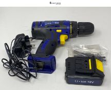 Skotek Cordless Drill Driver 18V Lithium-Ion, 13Pc Electric Screwdriver Set, LED Work Light, Electr