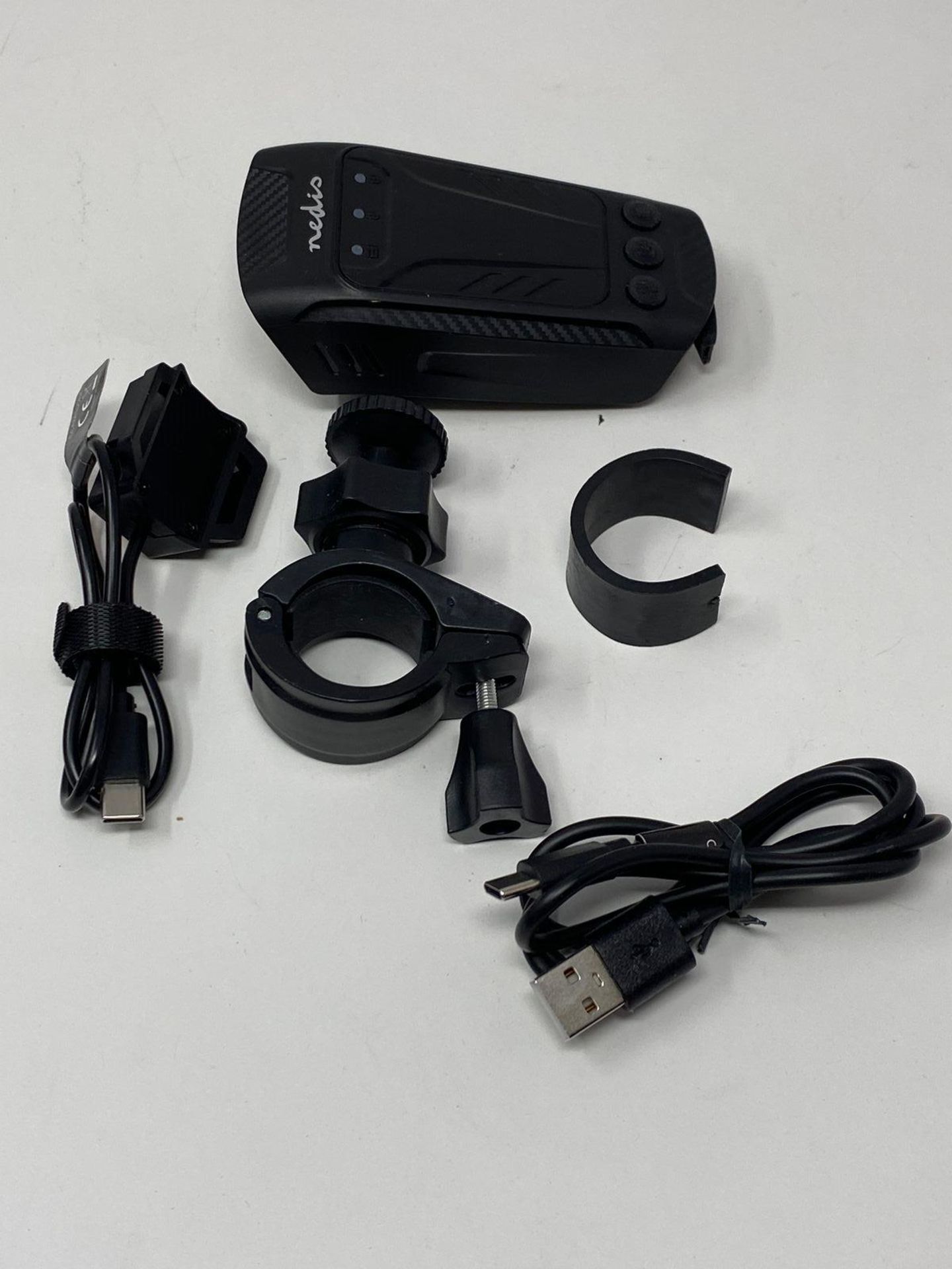 RRP £56.72 - Nedis 3-in-1 Full HD Cycling Camera with Bike LED Head Light & Horn, 1080p 2MP, 600lm - Image 2 of 3