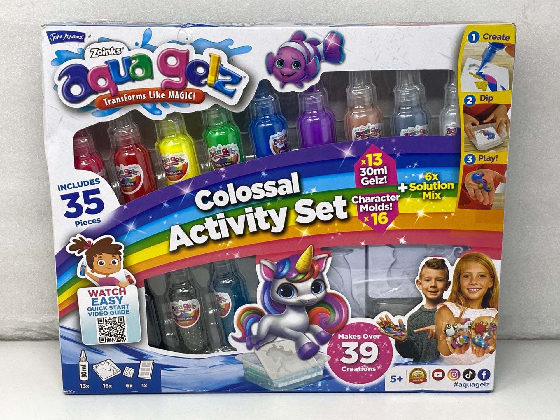 NEW - John Adams Aqua Gelz Colossal Activity Set | Create A Magical, Colourful World | Make 39+ Squ - Image 2 of 3