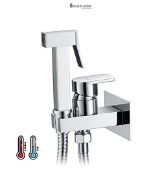 RRP £58.49 - Ibergrif M22019 - Muslim Shower Mixer Kit, Hot and Cold Bidet Spray with Shattaf Spray
