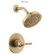 RRP £153.00 - Delta Faucet Saylor 14 Series Gold Shower Valve Trim Kit, Delta Shower System, Shower
