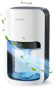 Small Dehumidifiers for Home 1200ml, Portable Dehumidifier with 7 Colorful LED, Auto Shut off, Elec