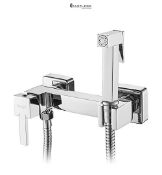 RRP £63.19 - Ibergrif Square Bidet Sprayer kit for Toilet, Handheld Hot & Cold Sprayer Shattaf Toil