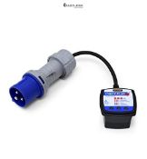 RRP £80.50 - Martindale CP201 230V 32A Industrial Socket Tester, Grey/Black/Blue, 65 x 65 x 47 mm