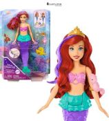 Mattel Disney Princess Toys, Ariel Swimming Mermaid Doll with Color-Change Hair and Tail, Water Toy