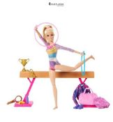 NEW - BARBIE Gymnastic Fun Play Set with Balance Beam and Over 10 Thematic Matching Pieces for Vict