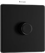 BG Electrical Intelligent Single Wall Dimmer Switch, 2 Way, Screwless Front Plate, Premium Flatplat