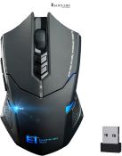 RRP £62.00 - UrChoiceLtd® Wireless Mouse, ET TECH X-08 USB 7-Button Professional Gaming Mouse, Opti