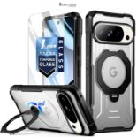 Poetic for Google Pixel 10 Pro Case/Pixel 10 Case,| 360° Rotate Magnetic Ring Kickstand | Tempered