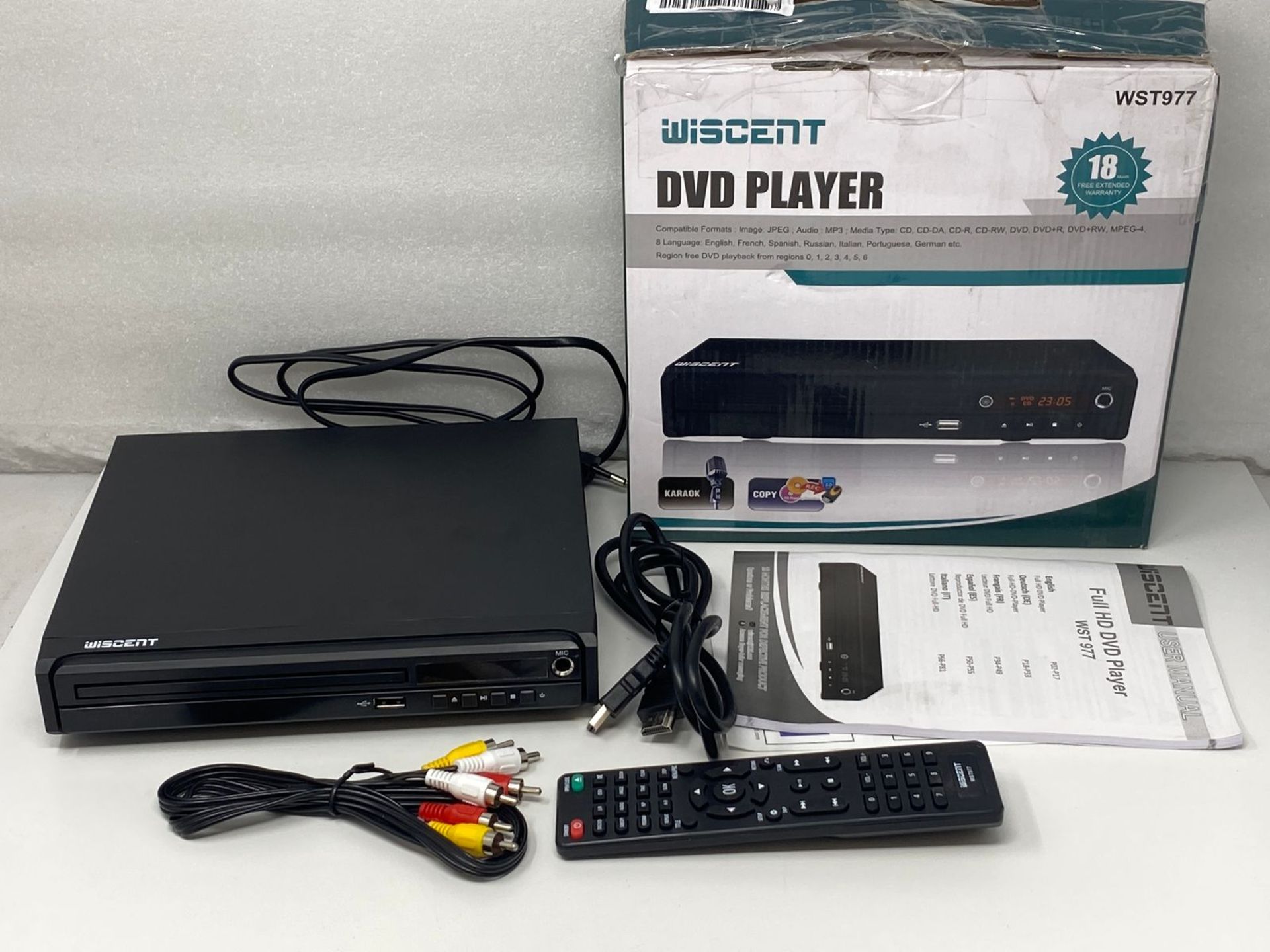 DVD Player for TV, DVD/CD/MP3 Disc Player with Remote Control, All Regions Free, PAL/NTSC... (WST-9 - Image 2 of 4