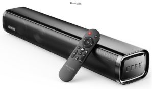 2.1 Channel Mini Soundbar for TV Devices with Built-in Subwoofer, Small All-in-One Soundbar, 60W TV
