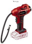 Einhell Cordless Car Tyre Inflator Air Compressor 18V Power X-Change, Max. 11 bar, 60cm Compressed