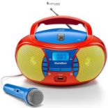 Karcher RR 5026 Portable CD Radio - Colourful Children's Boombox with CD Player, FM Radio, USB & Mi