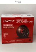 RRP £52.20 - GSPSCN 6X Faster Inflation Tyre Inflator Heavy Duty Double Cylinders with Portable Bag