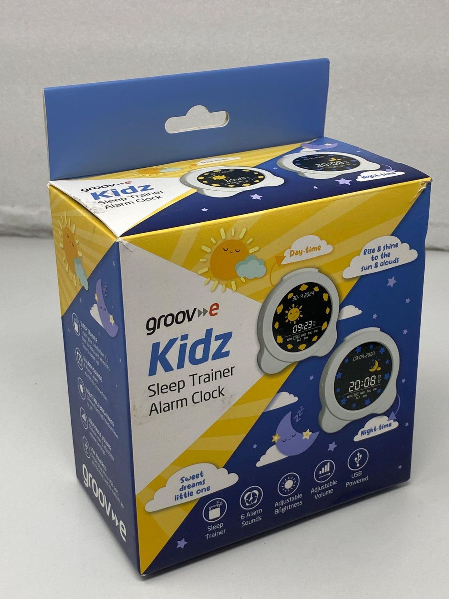 groov e Kidz Sleep Trainer Clock - Kid's Digital Alarm Clock for Sleep Training, LCD Display with M - Image 2 of 5