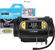 RING ULTRAINFLATE 20 Digital Tyre Inflator Air Compressor - Featuring Auto-Stop & Progress Meter -