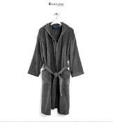 Caleffi - Menorca Bathrobe for Adults, Women/Men/Unisex with Hood, Terry Towelling 100% Soft Cotton