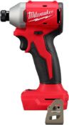 Milwaukee Electric - M18 Compact BRUSHLESS 1/4 INCH HEX 3-Speed Impact, Black/Red