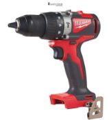 RRP £132.75 - Milwaukee M18BLPD2-0 M18 Compact Brushless Percussion Drill (Body Only)