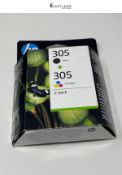 HP 305 Black/Tri-color Original Ink Printer Cartridges Combo (X4D37AE) - Works with: HP DeskJet 111