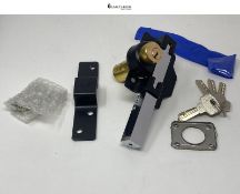 JVSURF Both Side Lock Door 50mm Long Throw Gate Lock Stainless Steel Grade Lockable with Rear Doubl