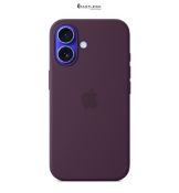 Apple iPhone 16 Silicone Case with MagSafe – Plum