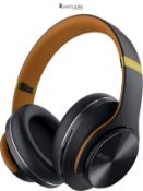 DOQAUS Bluetooth Headphones Over Ear, Up to 90 Hours Wireless Headphones with 3 EQ Modes, HiFi Ster