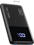 INIU External Battery, 22.5W 10000mAh Power Bank, Portable USB C Input & Output PD3.0 QC4.0 Quick C