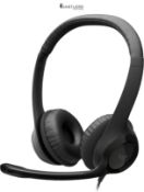 Logitech H390 Wired Headset for PC/Laptop, Stereo Headphones with Noise Cancelling Microphone, USB-