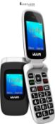 WUUM CLAP – Flip Mobile Phone with Dual Screen | Large Keys and Numbers | 2 One-Touch Quick Dials a
