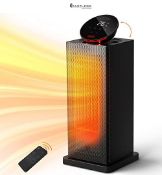 RRP £71.99 - OMISOON Heater 2000W, ECO Electric Heater with 90°Oscillation, Thermostat, 24H Timer,