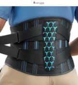 Rakiie Back Support Belt for Lower Back Pain Relief with 7 Stays, Adjustable Back Brace Support for