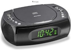 Kärcher (UR 1308) clock radio with CD player and FM radio (20 station memory) USB charger and batte