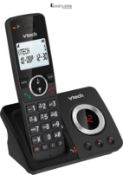 VTech ES2050 DECT Cordless Phone with Answering Machine,Call Block,Easy-to-Read Backlit Display,Lan