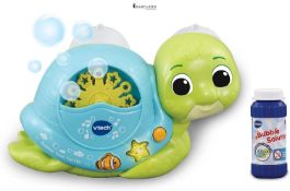 VTech Bubble Time Turtle, Bath Toy for 1 Year Olds, Sensory Bathtub Bubble Maker, Lights & Music, F