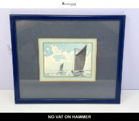 David Joselyne Framed Original Watercolour – Sailing Barges