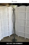 Elstead Lighting Ltd verdigris finish uplighter standard lamp with etched frosted glass shade, made