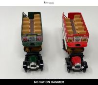 Pair of Corgi Classics Vintage London Open Top Double Decker Buses General & Thomas Tilling