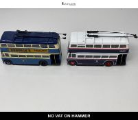 Pair of Corgi Classics Bradford & Manchester Corporation Double Deck Bus Models