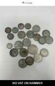 Job Lot of 50-92.5% Silver Coin Dating 1903-1947