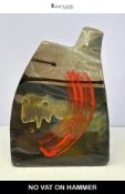 Large Studio Pottery Abstract Vase / Vessel by Catherine Dodds, 30cm