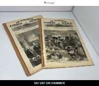 Pair of Original Illustrated London News Victorian Newspapers 1872 & 1873 Complete Issues